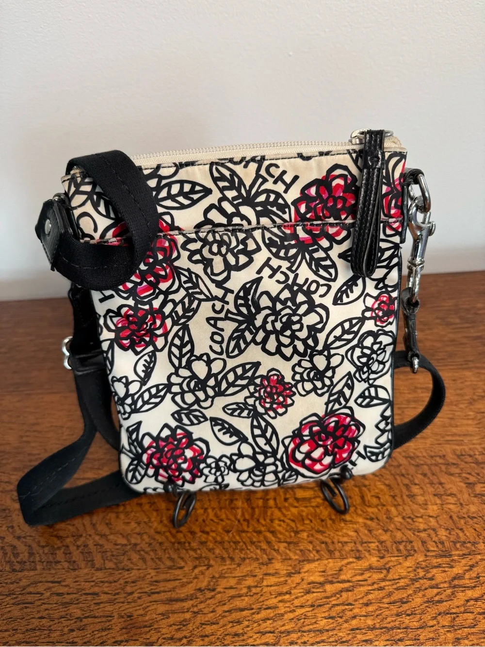 Coach Poppy Kyra Floral Graffiti Crossbody Bag - EUC